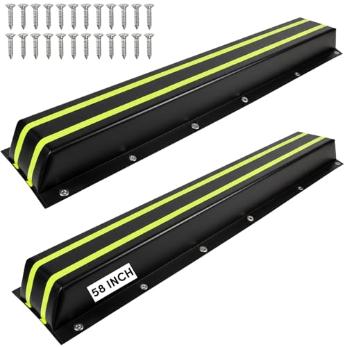 Dock Bumpers 36 Inch/48 Inch/58 Inch/72 Inch, Boat Dock Bumpers with Upgrade Reflective Strip and Stainless Steel Screws, Dock Fenders Bumper Guards Marine Grade (Black/White/Gray) -1 Pack 2 Pack - color: Black, style: 58in-2pack