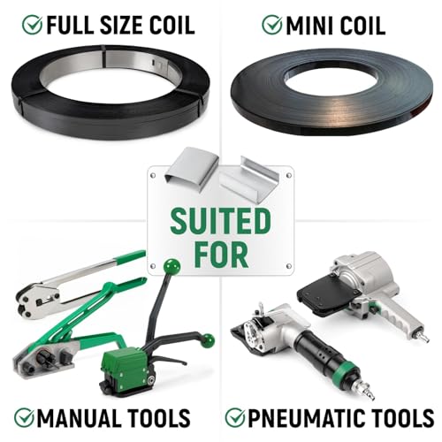 3/4" Open Seals for Steel Strapping, Pack of 500 - size: Pack of 500