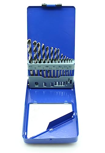 TMAX 13p M35 Cobalt Jobber Twist Drill Bit, Metric Size 1.5mm-6.5mm - size: Jobber 13pc Metric