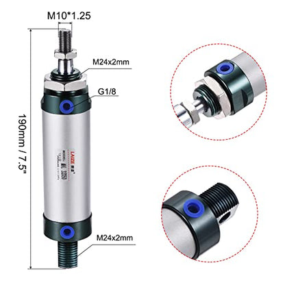 MECCANIXITY Pneumatic Air Cylinder MAL32X50 32mm Bore 50mm Stroke - size: 32X50 mm