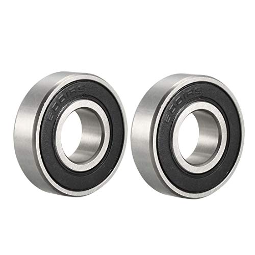 uxcell 6001-2RS Deep Groove Ball Bearing 12x28x8mm Double Sealed Chrome Steel Bearings 2 Pack - size: 12x28x8mm