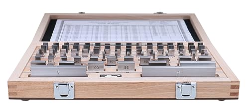 Accusize Industrial Tools Precision 81-Piece Steel Gauge Block Set, Grade B Accuracy, Corrosion-Resistant, P900-S581 - style: Grade B