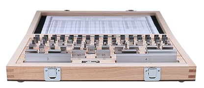 Accusize Industrial Tools Precision 81-Piece Steel Gauge Block Set, Grade B Accuracy, Corrosion-Resistant, P900-S581 - style: Grade B