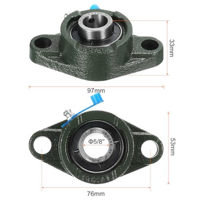 uxcell 2pcs UCFL202-10 Pillow Block Bearings 5/8 in Bore Self Alignment - size: UCFL202-10