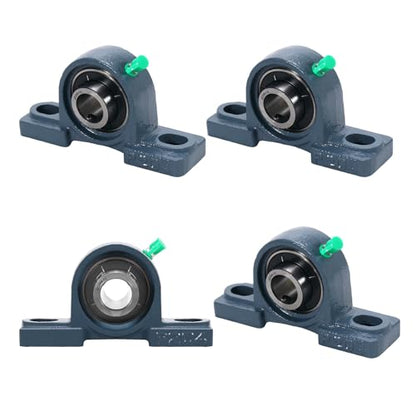 4 Pack UCP204-12 Pillow Block Bearing - Pack of 4 Mounted Pillow Block Bearings - 3/4" Mounted Pillow Block Chrome Steel Bearings Solid Cast Iron Base - Self Alignment - style: UCP204-12