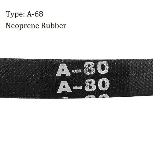 A-80 Drive V-Belt - [80-inch Inside Circumference] A-Section Rubber Drive Belt Wrapped for Transmission Use - size: A-80