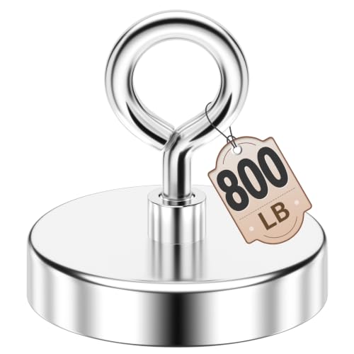 FINDMAG 800 LBS Heavy Duty Fishing Magnet, 2.95 Inch Large Neodymium Magnet - size: 2.95 inches (75mm)
