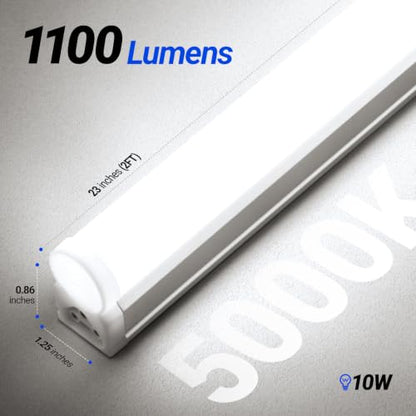 Barrina T5 LED Ceiling Light Fixtures, 2FT, 5000K, 1100LM, 10W, 6 Packs - color: 5000k Daylight White, size: 2 Feet