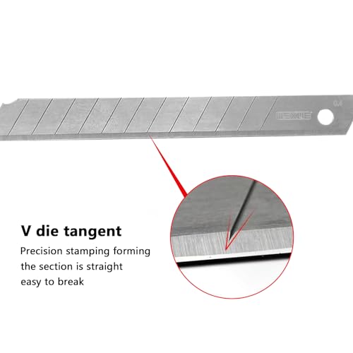 Tools 9mm Utility Knife Replacement Blades,60 Degree Snap Off SK4 Steel Blades for Retractable Cutting Knives, Hobby, Craft Knife, Box Cutter 50PCS - size: 9MM 50PC