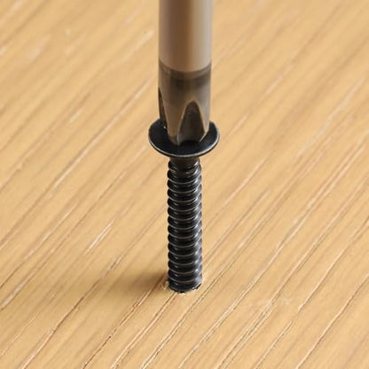 120PCS Wood Screws 1-1/4 Inch, #8 x 1-1/4" Black Screws, Black Dacromet Flat Head Phillips Self Tapping Suitable for Furniture, Woodworking - size: 8 x 1-1/4"