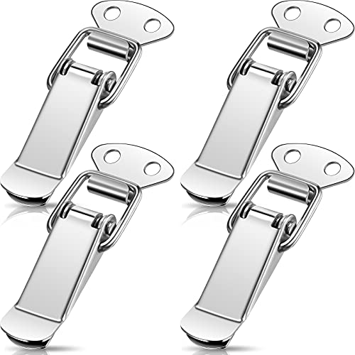 Hotop 4 Pcs Toggle Latch Spring Loaded, Stainless Steel Catch for Box