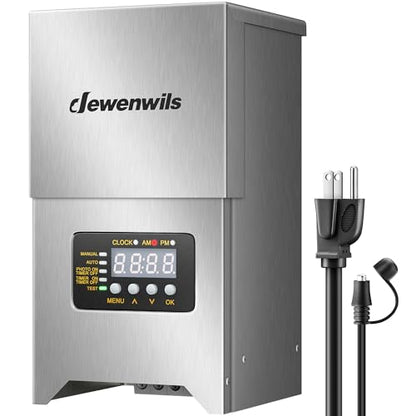 DEWENWILS Photocell Sensor & Timer Low Voltage Transformer with 300W - style: 300W-Stainless Steel