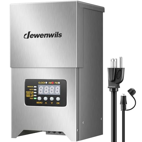 DEWENWILS Photocell Sensor & Timer Low Voltage Transformer with 300W - style: 300W-Stainless Steel