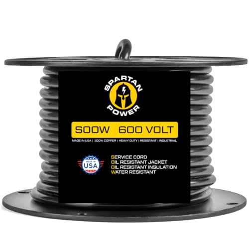 SOOW Multi-Conductor Wire 6/4 Portable Power Cable - 600V, 50A, Heavy-Duty Flexible Cord for Industrial & Residential Use 7 Feet - size: 7FT