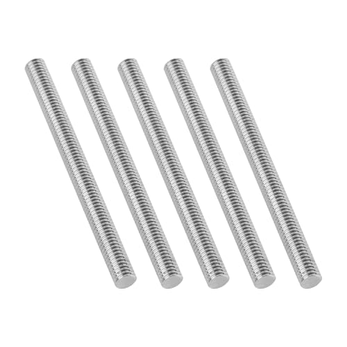 5Pcs Fully Threaded Rod & Studs, M4 x 50mm Long Threaded Screw, 0.7mm Thread Pitch, 304 Stainless Steel Right Hand Thread Bar Studs for Furniture Machinery Assembly - size: M4 x 50mm