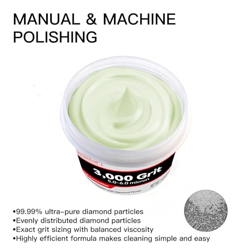 Diamond Paste Polishing Compound, 3,000 Grit, 40 G, Light Scratch Removal - size: 3,000Grit, style: 1.41 oz (40g)