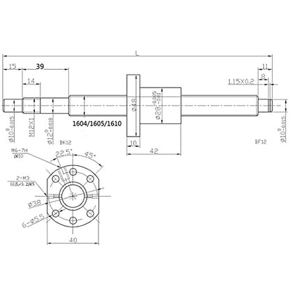 HGR20-500mm Linear Slide Rails + 1PCS SFU1605-550mm Anti-Reverse Ballscrew with BF/BK12, Nut Housing, Coupling with 4pcs Bearing Block Linear Guide Rail Set High Precision CNC Parts for CNC - size: HGR20-500mm+SFU1605-550mm, style: HGR20+SFU1605