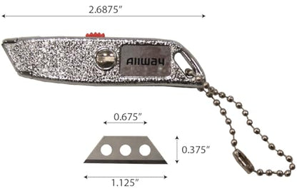 ALLWAY MK4 Chromed Die-Cast Retractable Micro Knife, 2-1/2"