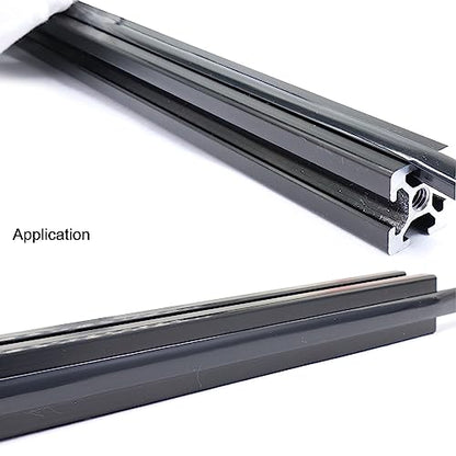 6 Meter 1010 2020 Aluminum Extrusion T Slot Cover Seal Dust Strip Bracket Insert Channel Filler for 6mm 80 20 10 Series 2040 1" V Slot Extruded Aluminum Rail Profile Accessories Hardware Black - style: 6 meters black