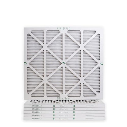 21 1/2 x 23 5/16 x 1 Air Filters, 6-Pack, MERV 10 Pleated, Glasfloss - size: 21 1/2 x 23 5/16 x 1