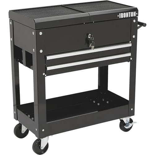 Ironton 28in. 2-Drawer Rolling Tool Cart, 350-Lb., Locking Drawers - size: 2 Drawer