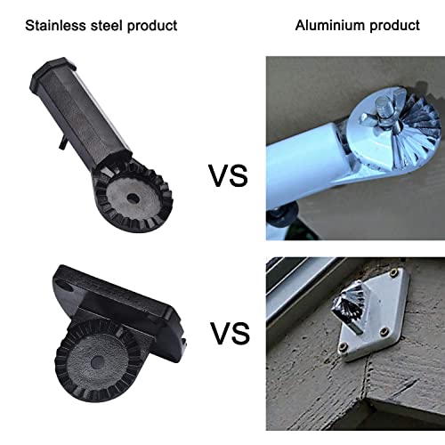 Stainless Steel Flag Pole Holder Heavy Duty Multi-Position Flag Pole Bracket Multi-Angle Adjustment Wall mounting Bracket for 1 inch Flag Pole (Black) - color: black