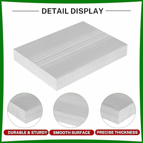 6061 Aluminum Flat Bar, 0.6" Thickness X 3" Width X 4" Length Aluminum Flat Plate, Aluminum Bar for Crafting, Industrial Building - size: 0.6" X 3" X 4"