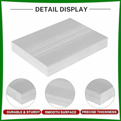 6061 Aluminum Flat Bar, 0.6" Thickness X 3" Width X 4" Length Aluminum Flat Plate, Aluminum Bar for Crafting, Industrial Building - size: 0.6" X 3" X 4"
