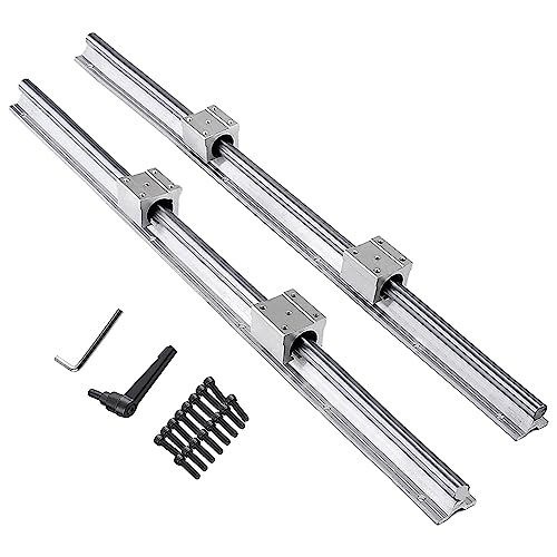 SBR20 Linear Rails 1200mm with 4Pcs SBR20UU Bearing Blocks for CNC DIY 3D Printer - size: 1200mm, style: SBR20