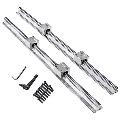 SBR20 Linear Rails 1200mm with 4Pcs SBR20UU Bearing Blocks for CNC DIY 3D Printer - size: 1200mm, style: SBR20