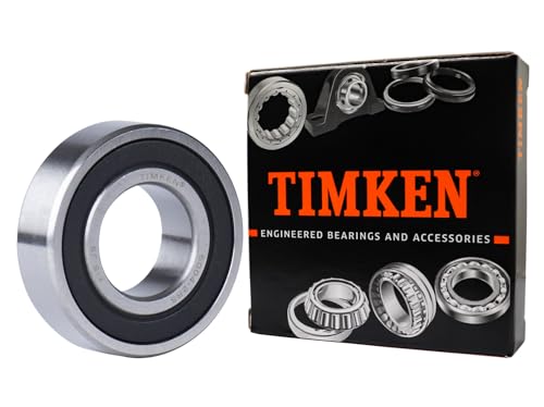 4PACK TIMKEN 6004-2RS Double Rubber Seal Bearings 20x42x12mm, Pre-Lubricated and Stable Performance and Cost Effective, Deep Groove Ball Bearings