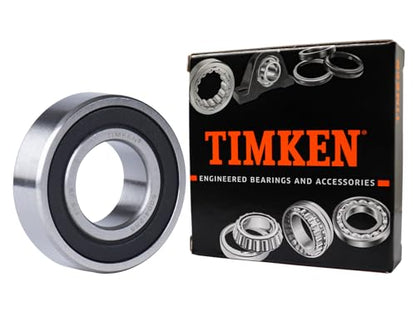 4PACK TIMKEN 6004-2RS Double Rubber Seal Bearings 20x42x12mm, Pre-Lubricated and Stable Performance and Cost Effective, Deep Groove Ball Bearings
