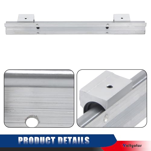 Waltyotur 2 PCS SBR 16-400mm Linear Guideway Rail 4 SBR16UU