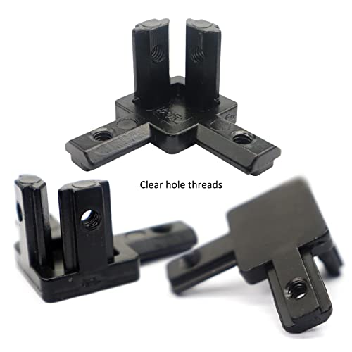 8Pcs 2020 Aluminum Extrusion Hardware Accessories Corner Brackets - style: 8Pcs Tri Bracket with Screw