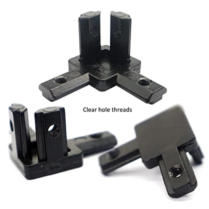 8Pcs 2020 Aluminum Extrusion Hardware Accessories Corner Brackets - style: 8Pcs Tri Bracket with Screw