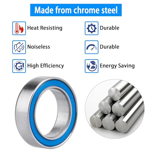 10pcs 6700-2RS Ball Bearings - Miniature Deep Groove Ball Bearing Double Blue Rubber Sealed Chrome Steel for RC Cars/Planes/Drone/Robotics and Small Electric Motors(10x15x4mm) - size: 10x15x4mm 6700-2RS