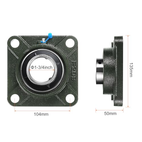 uxcell 2pcs UCF209-28 Pillow Block Bearings 1 3/4 in Bore Self Alignment - size: UCF209-28