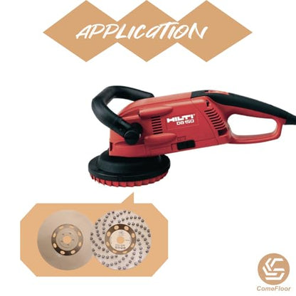 6" ComeFloor Diamond Grinding Cup Wheel for Concrete & Masonry, 77 Aggressive Star Segments, 30/40 Grit, 19mm Arbor Hilti DG150 - style: 6"19mm arbor