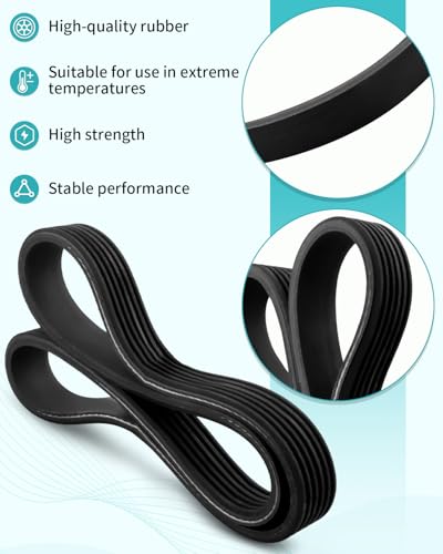 180J6 Rubber Poly V Belt Fit for Industrial Machinery Household Appliances/Power Tools, 6 Ribs PJ V-Ribbed Belt