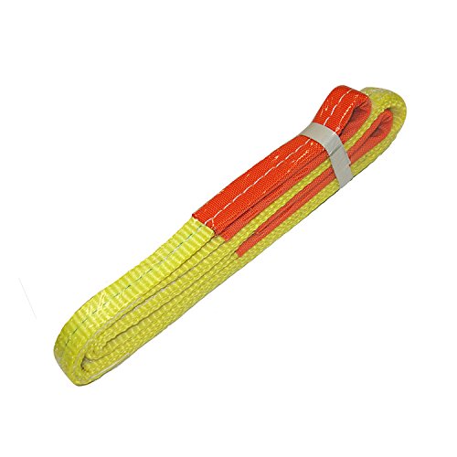 Everest C1128 1" x 6' Flat Sling Eye to Eye/Lifting Sling for Construction, Lifting, Moving, Hoisting - Strap Heavy Duty - 1-Pack 3200lbs WLL