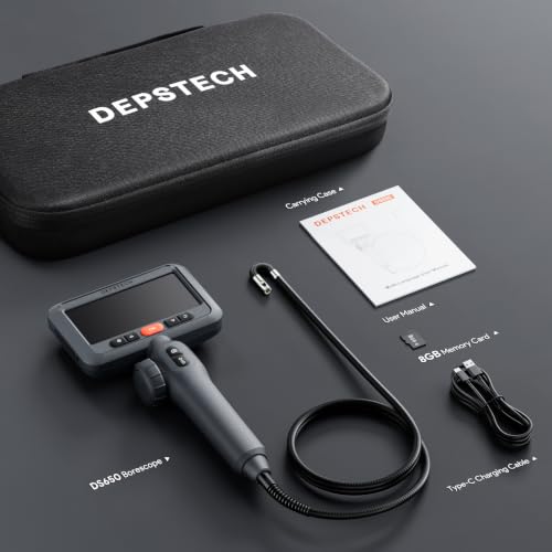 DEPSTECH 10FT Articulating Borescope, Dual Lens Endoscope Camera with Light - size: 10FT, style: Dual Lens