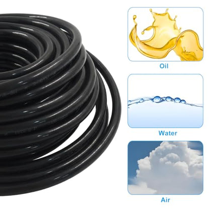 39ft (12m Roll) 8mm OD x 5mm ID Pneumatic Tubing, (Black) - color: Black, size: 8mm OD x 5mm ID
