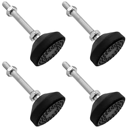 Bonsicoky M8 Metal Adjustable Leveling Feet, Black, 3.2" x 1.9", 4 Pcs - size: M8,3.2" Height