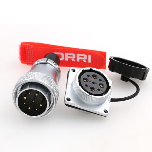 WEIPU WS20 9-Pin Metal Aviation Bulkhead Connector Automotive Electrical Square Flange Panel Mount Plug Socket for Lighting，LED Display - size: 9 Pin 5A