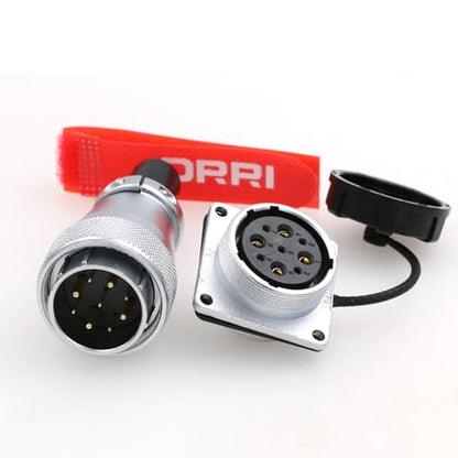 WEIPU WS20 9-Pin Metal Aviation Bulkhead Connector Automotive Electrical Square Flange Panel Mount Plug Socket for Lighting，LED Display - size: 9 Pin 5A