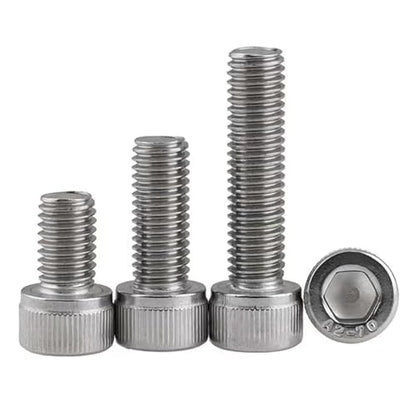 M1.4-0.3 x 6mm Socket Head Cap Screws Metric, Hex Socket Screw, Allen Socket Drive, 304 Stainless Steel (A2-70), Full Thread, Bright Finish, Machine Thread, DIN912,60 Pcs - size: M1.4-0.3 x 6mm（60 Pcs）