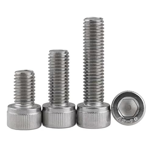 M1.6-0.35 x 6mm Socket Head Cap Screws Metric, Hex Socket Screw, Allen Socket Drive, 304 Stainless Steel (A2-70), Full Thread, Bright Finish, Machine Thread, DIN912,100 Pcs - size: M1.6-0.35 x 6mm（100 Pcs）