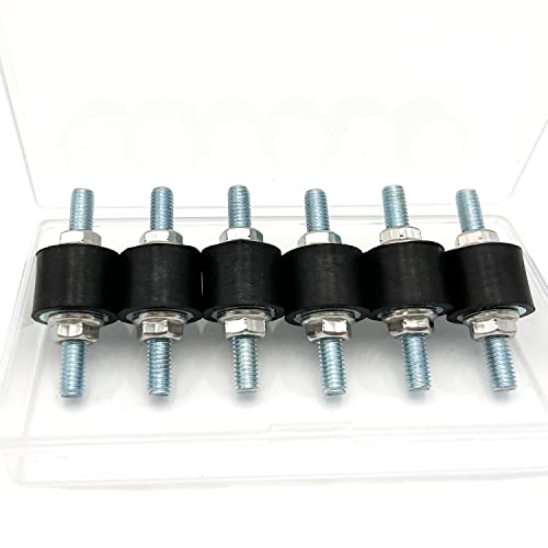M6 Rubber Isolator Mounts with Studs Air Compressor Pump Shock Absorbers - size: VV-M6x18-20x15