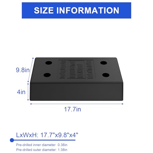 OrangeStar 2-Pack Hard Rubber Boat Dock Bumpers for Pier Protection