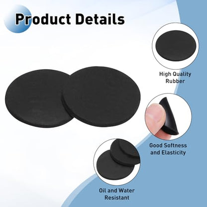 PATIKIL Rubber Solid Discs Washers 12mm OD x 1mm Thick 10 PCS - size: 12mm x 1mm